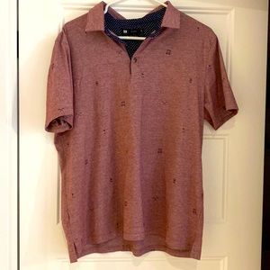 Simons burgundy casual polo.